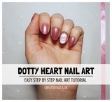 dotty heart nail art tutorial