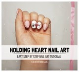 holding heart nail art tutorial