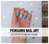 penguins nail art tutorial